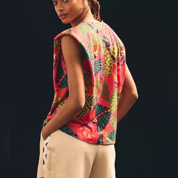 Farm Rio Tropical Macaw T-shirt Sz. L - Picture 2 of 9